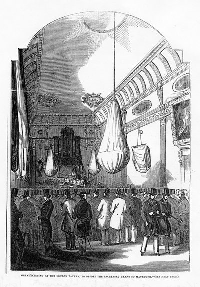 Great Meeting at the London Tavern to Oppose the Increased Grant to Maynooth, c.1840s by English School